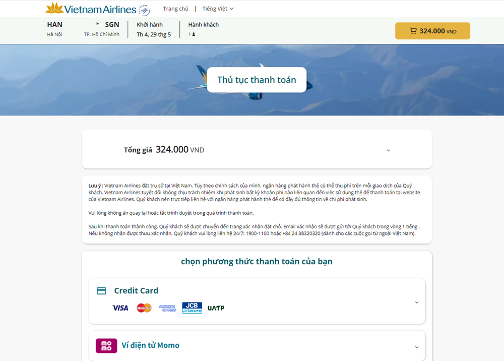 Hướng dẫn làm thủ tục trên website 6.2.